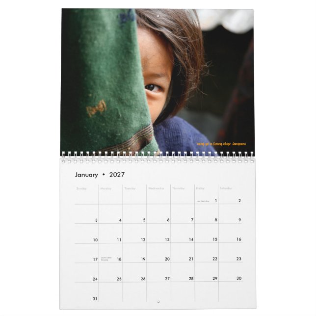 Calendário Caras de Nepal (Jan 2027)