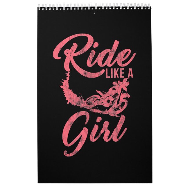 Calendário Carona Como Uma Garota Engraçada Com Motocicletas (Capa)