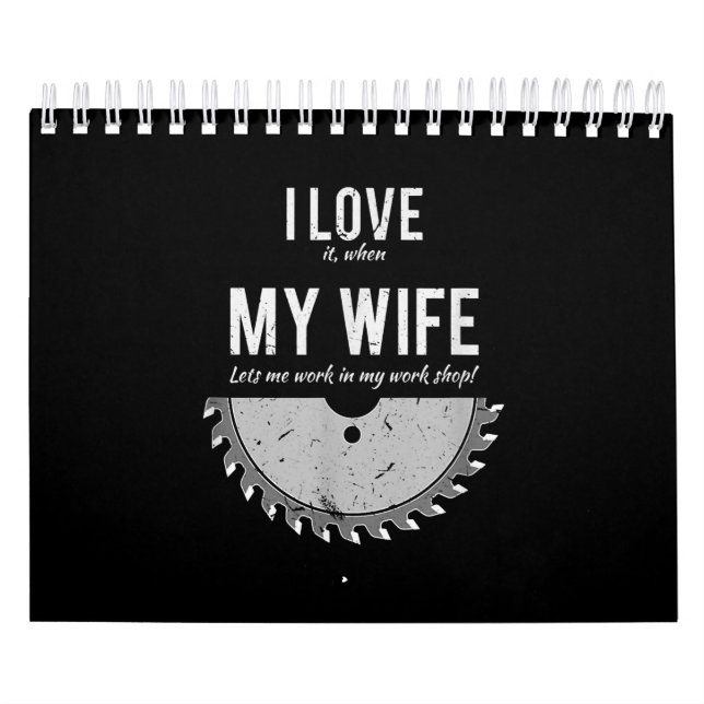 Calendário Carpinteiro Funny Wood trabalhando presente no Nat (Capa)