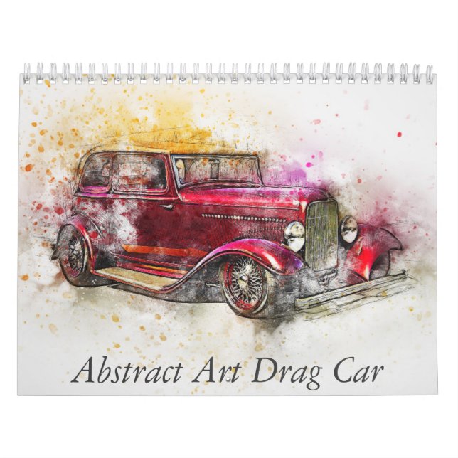 Calendário Carro de Arrastão de Arte Abstrata (Capa)