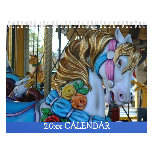 Calendário Carrossel Animal, Sapo De Galo De Cavalo De Gato (Capa)