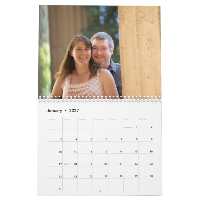 Calendário Carson e Ian 2009 (Jan 2027)