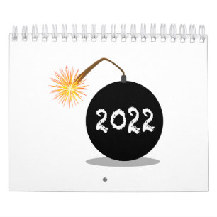 Calendário Cartoon 2022 New Years Bomb