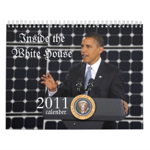 CALENDÁRIO CASA 2011 DO PRESIDENTE OBAMA DENTRO BRANCO