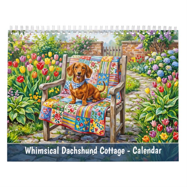 Calendário Casa Caprichosa de Dachshund (Capa)