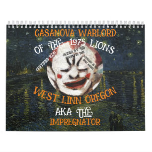CALENDÁRIO CASANOVA WARLORD MORES OESTE LINN OREGON OU