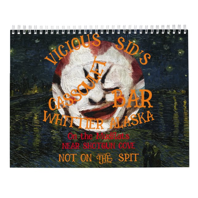 Calendário Cassoulet Cadáver Gin Martini Jesus Messias Bar VA (Verso)