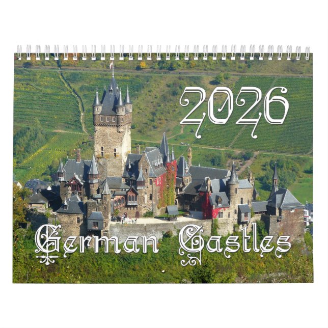 Calendário Castelos Alemães excelentes 2026 (Capa)