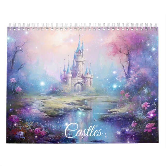Calendário Castelos de Fantasia em Estilo Abstrato (Capa)