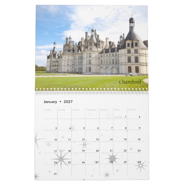 Calendário Castelos de France, 2011 (Jan 2027)
