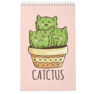 Calendário Cat encontra cactus