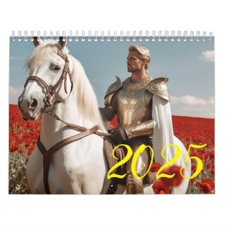 Calendário Cavaleiro e cavalo. 2025