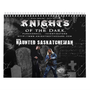 Calendário CAVALEIROS da Saskatchewan assombrada OBSCURIDADE