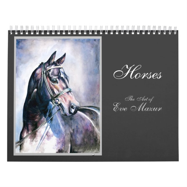 Calendário Cavalos, a Arte de Eve Mazur (Capa)