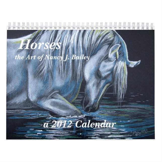 Calendário Cavalos - a arte de Nancy J. Bailey (Capa)