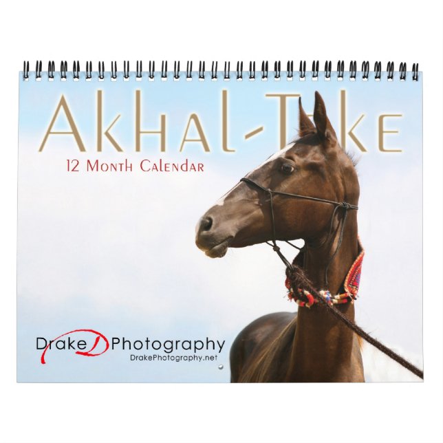 Calendário Cavalos de Akhal-Teke (Capa)