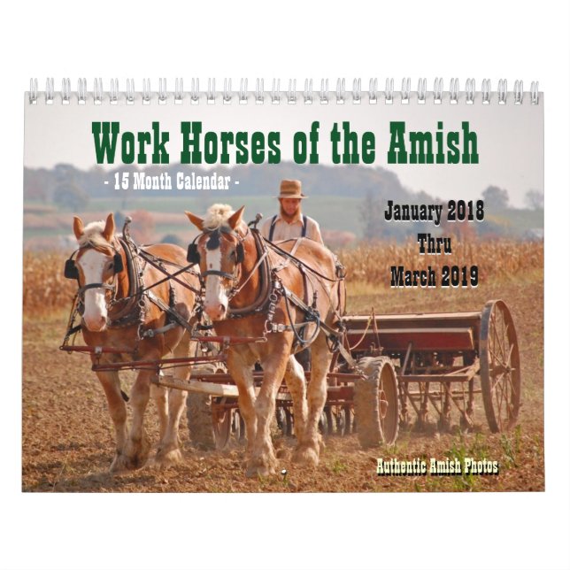 Calendário Cavalos de Trabalho do Amish2 (Capa)