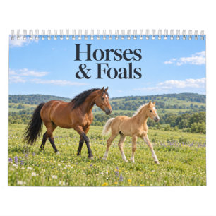 Calendário Cavalos e Potros Paisagem Cênica