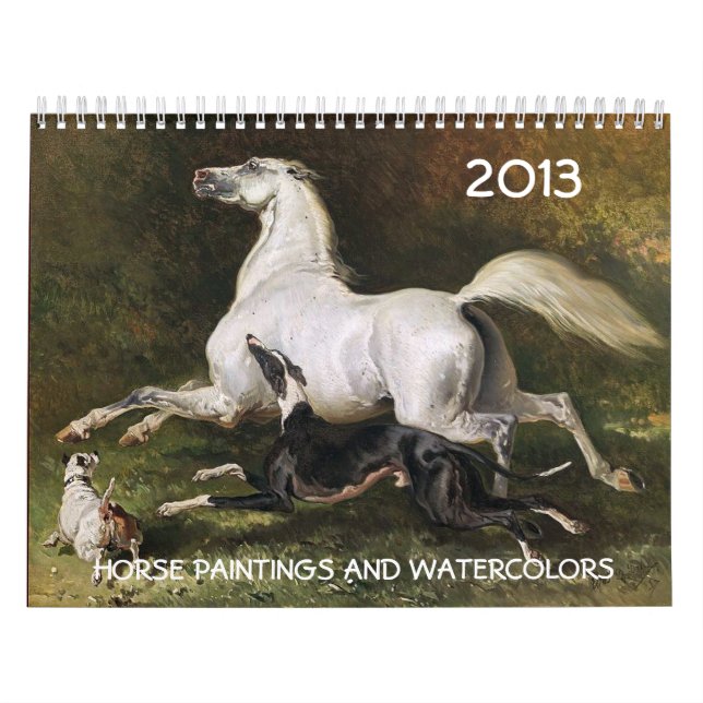 Calendário CAVALOS, Pinturas E Desenhos FINOS DE RECOLHA DE A (Capa)