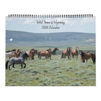 Calendário Cavalos Selvagens de Wyoming