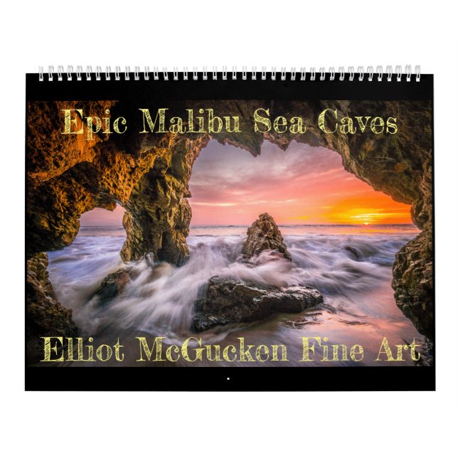 Calendário Cavernas épicos do mar de Malibu: Belas artes de (Capa)