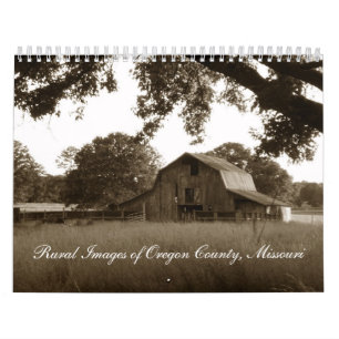Calendário Celeiro abandonado vintage no Ozarks