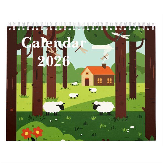 Calendário Cenário rural pitoresco (Capa)
