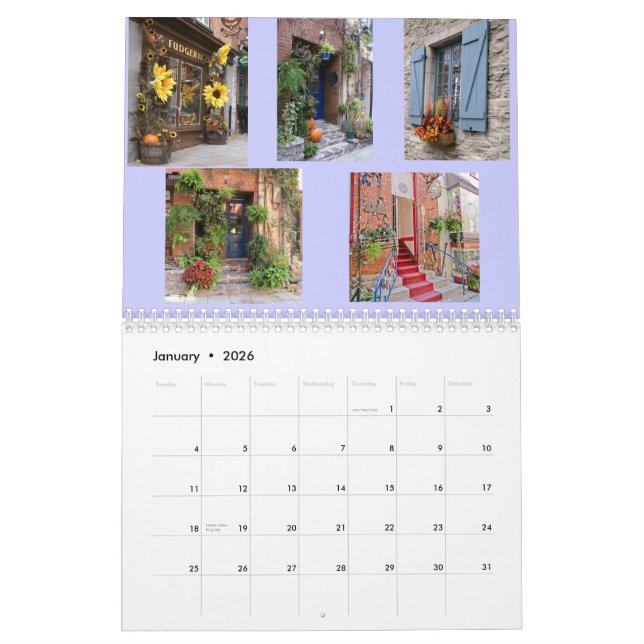 Calendário Cenas de Cidade de Quebec (Jan 2026)