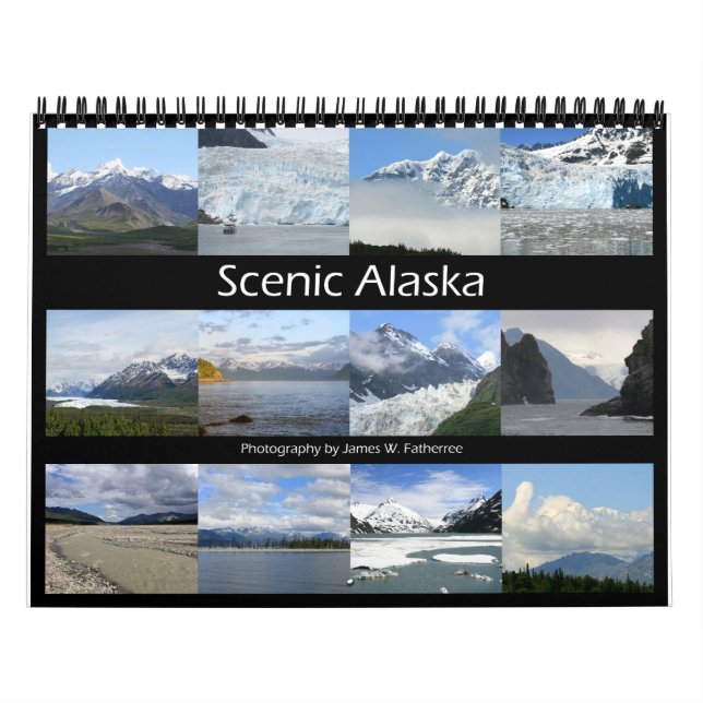 Calendário Cênico da Parede do Alaska por J.W. Pai (Capa)