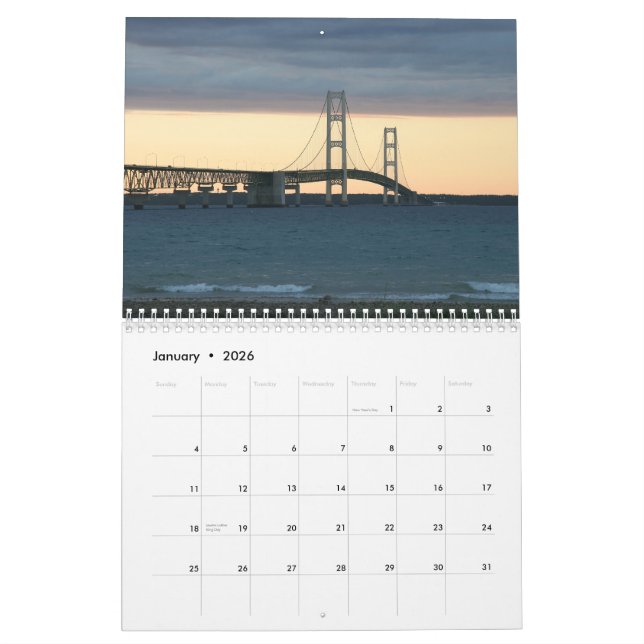 Calendário cénico de Michigan 2008 (Jan 2026)