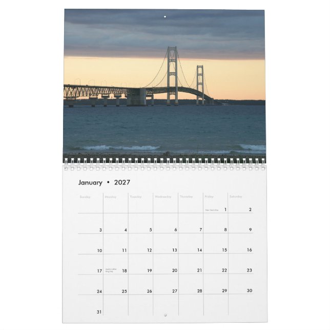 Calendário cénico de Michigan 2008 (Jan 2027)