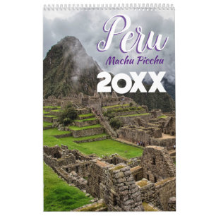 Calendário Cênico de Muro de Machu Picchu Peru 202