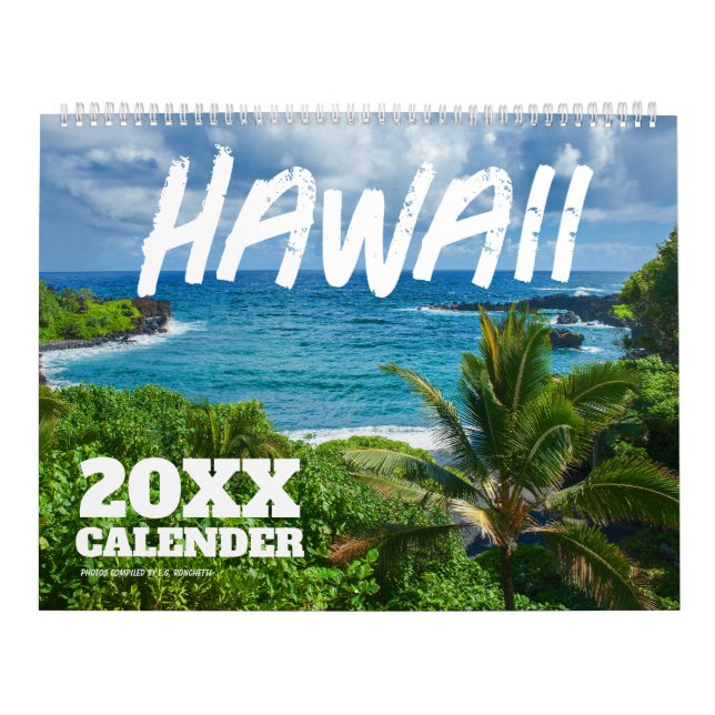 Calendário Cênico de Muro do Havaí 2025 (Capa)