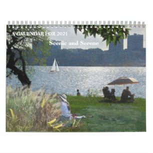 Calendário Cênico e de Parede Serene para 2021