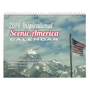 Calendário cénico inspirado de América