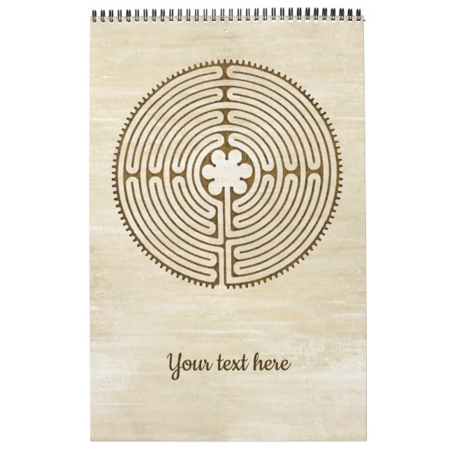 Calendário Chartres Labyrinth - Símbolo Espiritual Antiquado  (Capa)