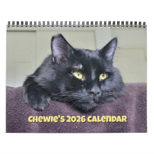 Calendário Chewie o Gato Negro: 12 Meses de Gritantes, patas,