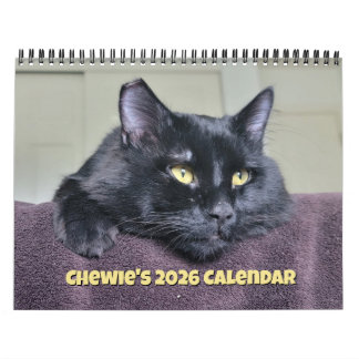 Calendário Chewie o Gato Negro: 12 Meses de Gritantes, patas,