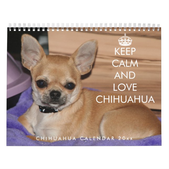 Calendário Chihuahua 2026 Fique Calmo E Com Amor (Capa)