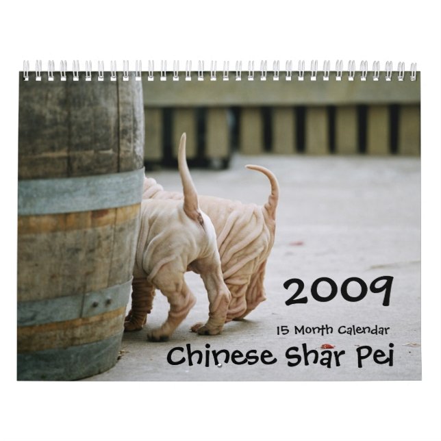 Calendário Chinês Shar Pei 15 meses (Capa)