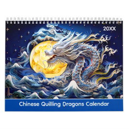 Calendário Chinese Quilling Dragons Calendar