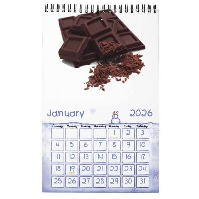 Calendário Chocolate, Chocolate (Jan 2026)