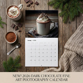 Calendário Chocolate Dessert Lover Cozy Fine Art 2026