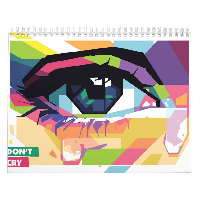 Calendário Chorando olhos pop (Capa)