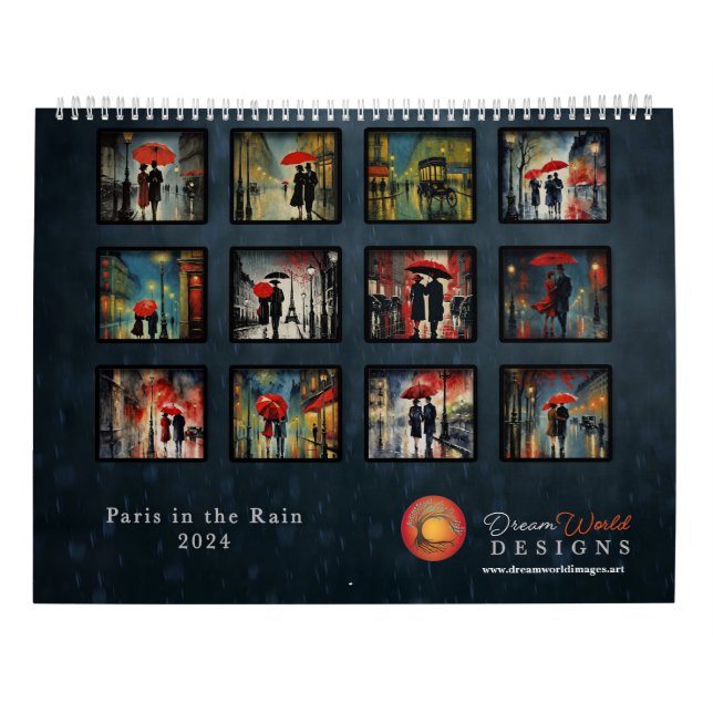 Calendário Chove em Paris 2024 - (Verso)