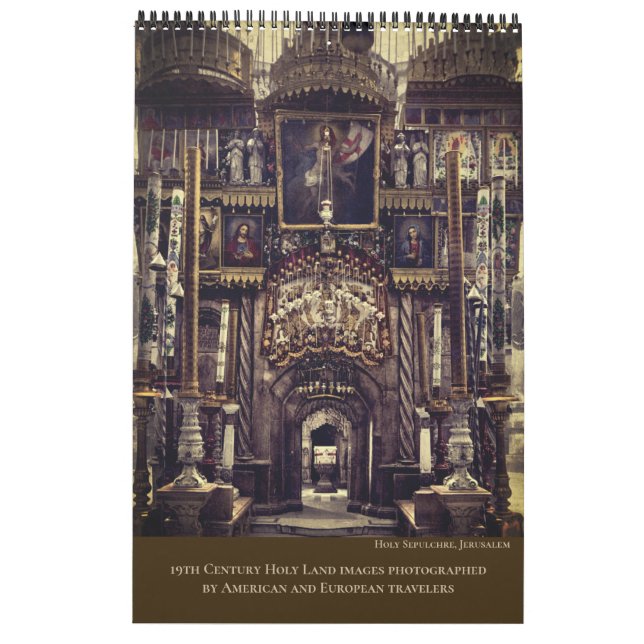 Calendário Christian Sacred Sites Bible Calendar (Verso)