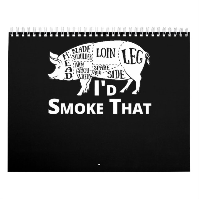 Calendário Churrasco | CHURRASCO Grill Pig Pork Id Fumar Que  (Capa)