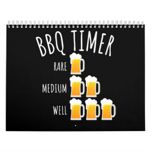 Calendário Churrasco   CHURRASCO Timer Beer Bebendo Engraçado