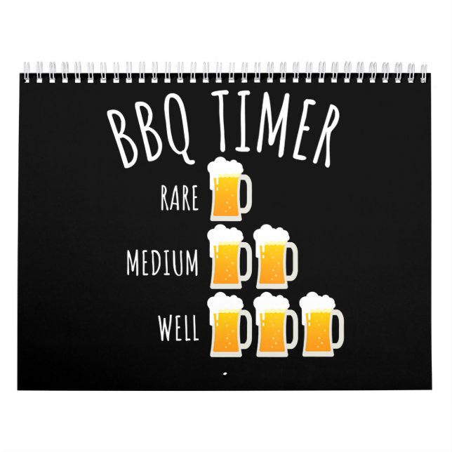 Calendário Churrasco | CHURRASCO Timer Beer Bebendo Engraçado (Capa)