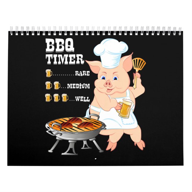 Calendário Churrasco | CHURRASCO Timer Pig Grill Barbecue Bee (Capa)